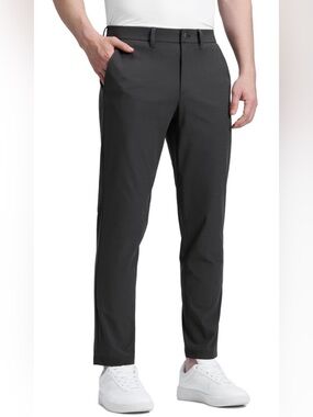 CRZ Yoga Men's Slim Tech Golf Pants in Charcoal Gray 36W